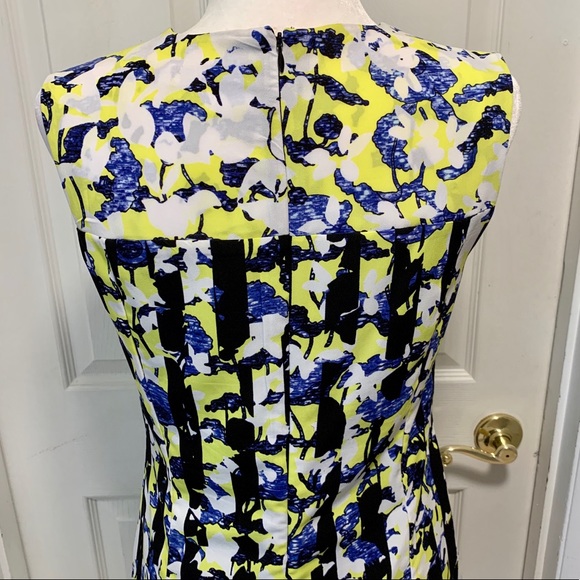 Peter Pilotto Striped Floral Sheath Dress W/Ruffle - Picture 9 of 11